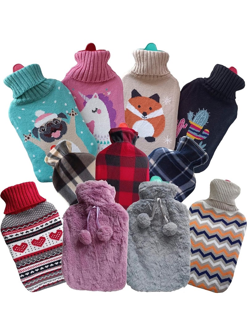 قربة مياه ساخنة حرارية سعة 1.8 لتر - كيس حراري مضاد للتسرب بفتحة واسعة وغطاء منسوج ناعم - تستخدم لتسكين الآلام وكمادات باردة للأطفال - Image 2